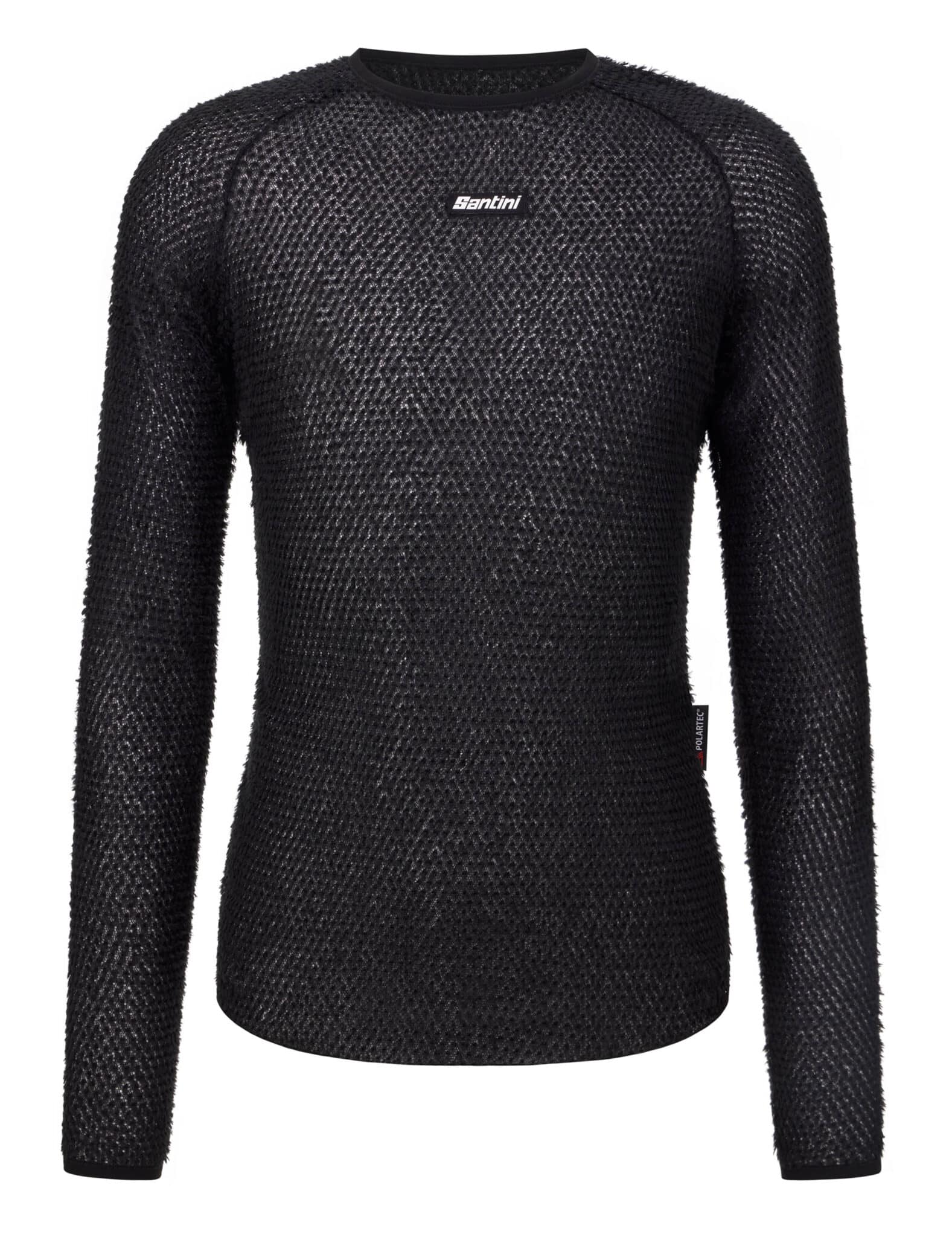 Top Vélo | Santini x Polartec H25 26 ALPHA baselayer Manches Longues Noir scaled