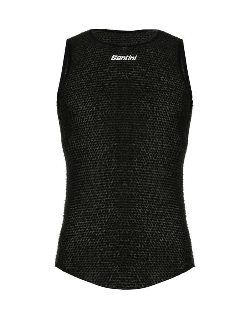 Top Vélo | Santini x Polartec H25 26 ALPHA baselayer Sans Manches Noir
