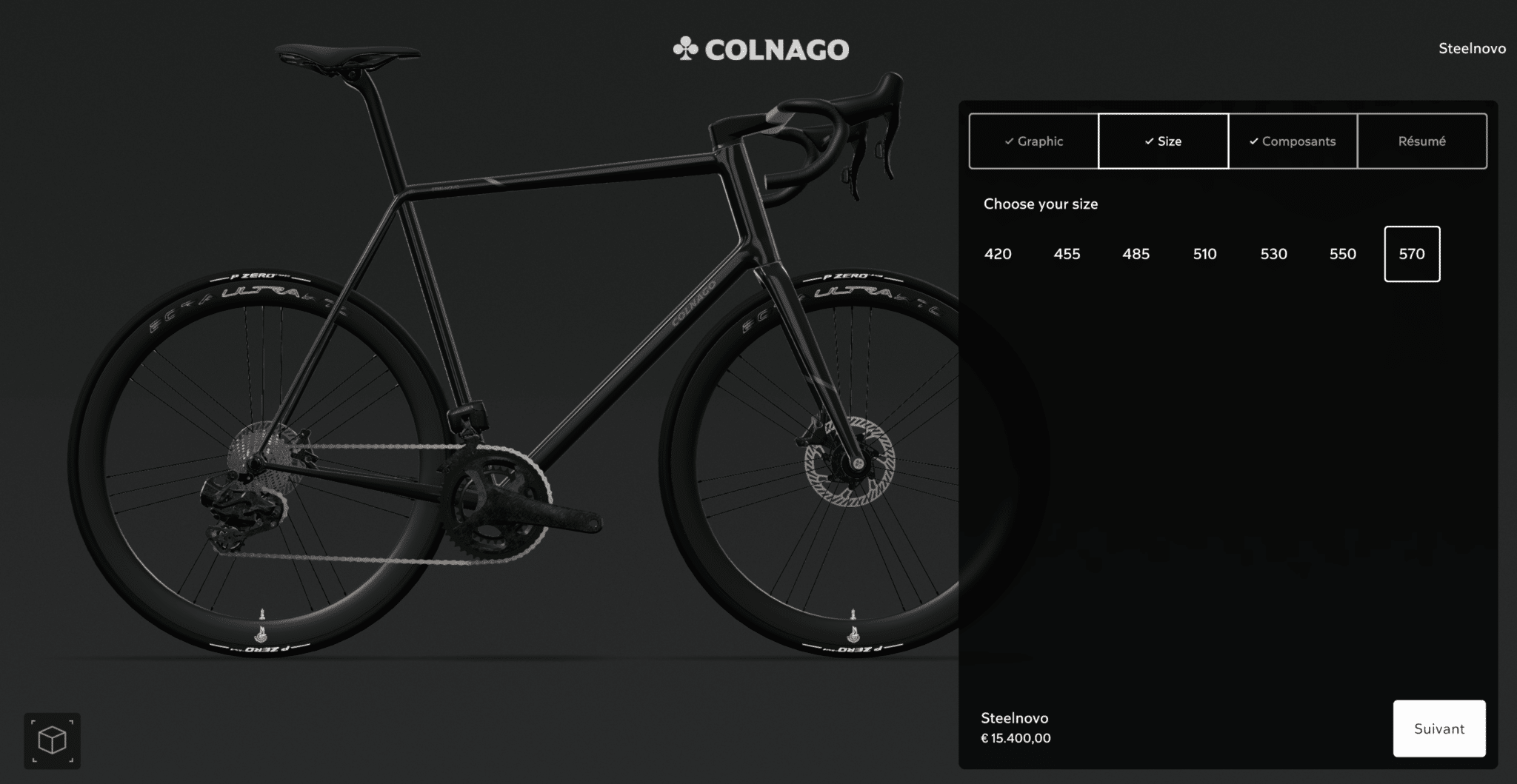 Top Vélo | Colnago Steelnovo Configurateur 2026 Tailles Cadre scaled