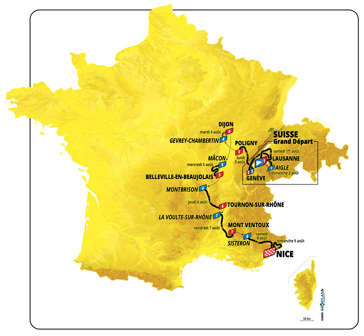 Top Vélo | Tour de France Femmes Avec Zwift 2026 Parcours